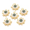 Brass Acrylic Pendants ZIRC-J024-01G-04-1