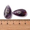 Natural Amethyst Pendants G-P586-01G-07-3