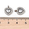 304 Stainless Steel Cubic Zirconia Pendants STAS-A076-02P-01-3