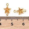 SHEGRACE Brass Pave Cubic Zirconia Star Connector Charms XGRQ2O165-441C-G-3