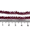 Electroplate Transparent Glass Beads Strands EGLA-A035-T3mm-A02-4