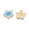 Rack Plating Alloy Enamel Pendants ENAM-N056-365KCG-04-2