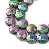 Electroplated Natural Lava Rock Beads Strands G-A256-F01-01I-2