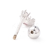 Pink Cubic Zirconia Sakura Cartilage Earrings for Women EJEW-A065-05P-2