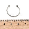 304 Stainless Steel Open Cuff Ring with Ball Ends STAS-K320-02P-3