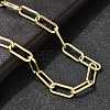 Brass Paperclip Chain Necklaces for Women NJEW-B157-20G-2