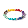 7 Chakra Healing Reiki Yoga Bracelet for Girl Women X1-BJEW-TA00020-4
