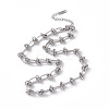 Non-Tarnish 304 Stainless Steel Kont Link Chain Necklace for Men Women LS-NJEW-P269-02P-1