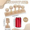 5-Slot PU Leather Round Tiered Ring Organizer Display Stands with Wooden Base RDIS-WH0001-39A-2