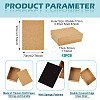 12Pcs Kraft Cotton Filled Cardboard Paper Jewelry Set Boxes CBOX-TA0001-16-4
