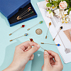 10Pcs 10 Colors Glass Hat Pins JEWB-BC00001-3