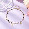 304 Stainless Steel Double Layer Chain Anklets AJEW-AN00632-05-2