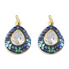 Brass Pave Clear Cubic Zirconia Pendants KK-N227-94F-2