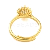 Clear Cubic Zirconia Adjustable Rings RJEW-L120-018G-04-3