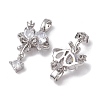 Brass Micro Pave Clear Cubic Zirconia Pendants KK-K360-10P-2