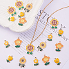 50Pcs 5 Styles Eco-Friendly Zinc Alloy  Pendants ENAM-CJ0001-88-4