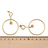 304 Stainless Steel Ring Dangle Stud Earrings X-EJEW-K268-34G-5