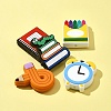 Study Theme 5Pcs 5 Styles Eco-Friendly Silicone Focal Beads SIL-FS0001-12-2