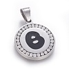 304 Stainless Steel Enamel Pendants STAS-E439-90B-P-1