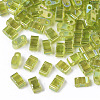 2-Hole Transparent Glass Seed Beads SEED-T004-04B-05-1