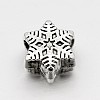Alloy Snowflake Large Hole European Beads MPDL-M040-20AS-1