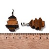 Natural Tiger Eye Pendants G-A203-01G-P-3