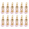 12Pcs Real 18K Gold Plated Brass Pendants KK-ME0003-21-1