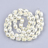 Electroplated Glass Beads Strands EGLA-T015-02B-07-2