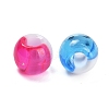 Two Tone Opaque Acrylic European Beads SACR-F015-03-3