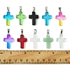 10Pcs 10 Colors Glass Pendant GLAA-FS0001-83-5