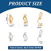 40Pcs 2 Colors Brass Clip-on Earring Findings. with Loop KK-UN0001-76-3