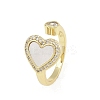 Brass Micro Pave Cubic Zirconia Open Cuff Rings for Women LS-RJEW-K308-03B-G-2