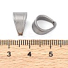 Tarnish Resistant 304 Stainless Steel Snap on Bails STAS-G127-02P-3