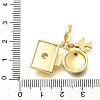 Brass Enamel Airplane & Earth & Camera European Dangle Charms KK-M309-18G-01-4