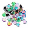 Transparent Two Tone Resin Cabochons RESI-E045-04-1