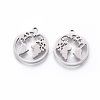 Non-Tarnish 201 Stainless Steel Pendants STAS-F231-068P-2