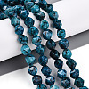 Dyed Natural Sesame Jasper Beads Strands G-T139-8mm-47H-1