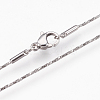 Non-Tarnish 304 Stainless Steel Snake Chain Necklaces NJEW-G313-20P-2