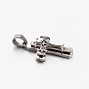 Tarnish Resistant Hot Fashion Bi-Color 201 Stainless Steel Cross Pendants STAS-F010-41P-2