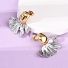 304 Stainless Steel Two Tone Stud Earrings for Women LS-EJEW-A136-01C-GP-3