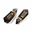Faceted Natural Smoky Quartz Pendants G-T131-15C-3