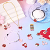 52Pcs 26 Styles Valentine's Day Theme Alloy Enamel Pendants ENAM-TA0002-83-8