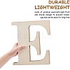 Letter E Shape Unfinished Wood Slices DIY-GA0001-13-3