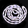 Electroplated Glass Beads Strands EGLA-S174-17B-2