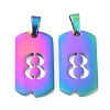 Ion Plating(IP) 304 Stainless Steel Pendants STAS-O127-A08-4
