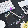 1-Tier Acrylic Keyboard Display Stands with Platinum Plated Iron Supports ODIS-WH20015-06A-03-3