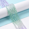 10 Strands Transparent Gradient Color Glass Beads Strands GLAA-CJ0002-09A-9