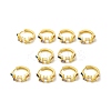 Cubic Zirconia Rectangle Hoop Earrings EJEW-E270-26G-3