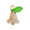 8Pcs 8 Colors Glass Pendants PALLOY-JF03533-01-2