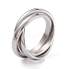 Unisex 304 Stainless Steel Finger Rings RJEW-K233-06D-P-2